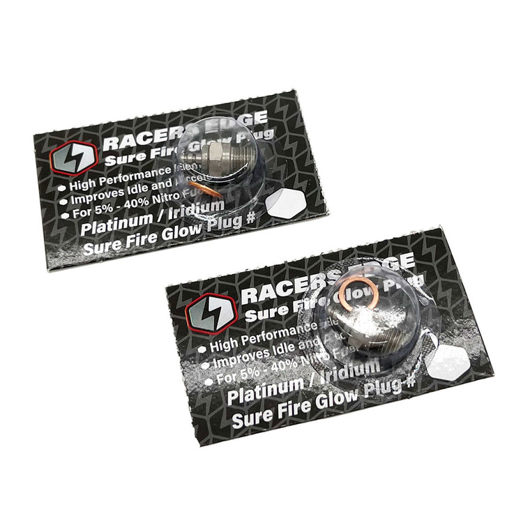 Racers Edge - Platinum / Iridum Sure Fire #4 Medium-Cold Glow Plugs (2) - SF42