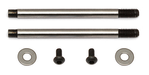 Team Associated - FT 3 x 27.5 SHOCK SHAFT (V2), CHROME FOR #91577 & #91578 - 91620