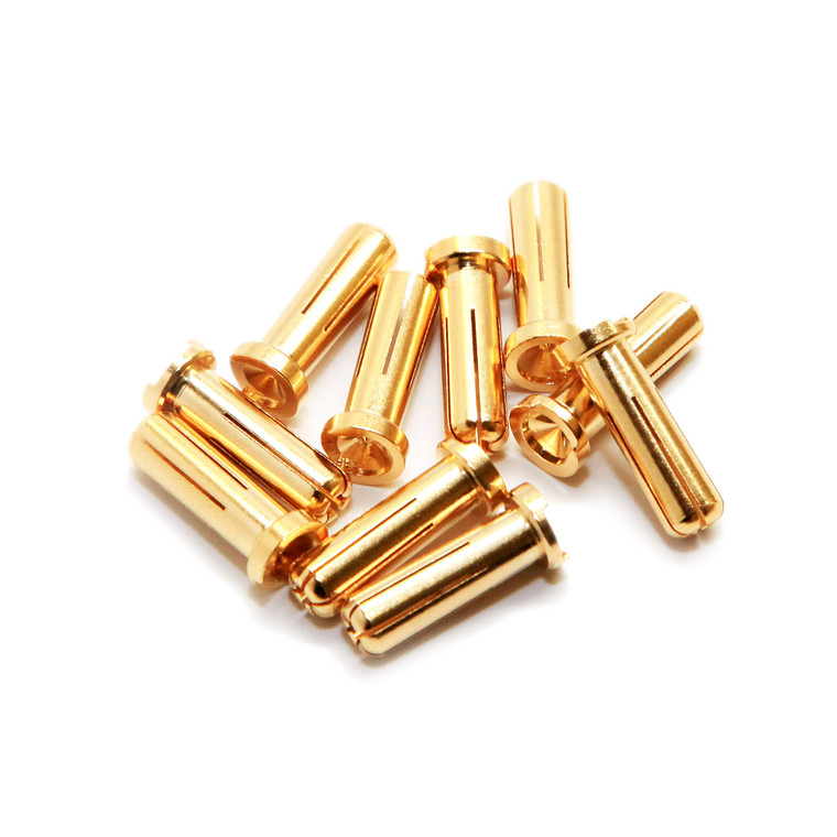 Maclan Racing - Maclan MAX CURRENT 5mm Gold Bullet Connectors (10 pcs) - MCL4042