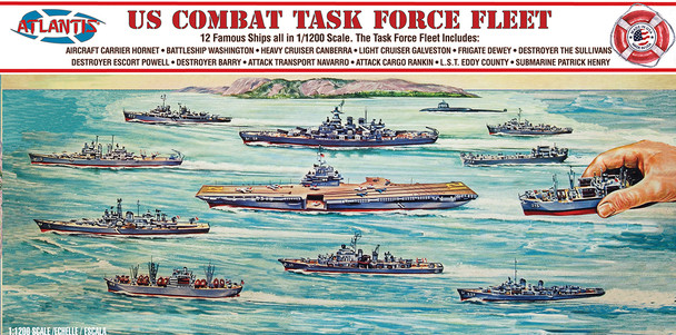 Atlantis Models - 1/1200 US Navy Task Force Set 12 Different Ships Plastic - R6300