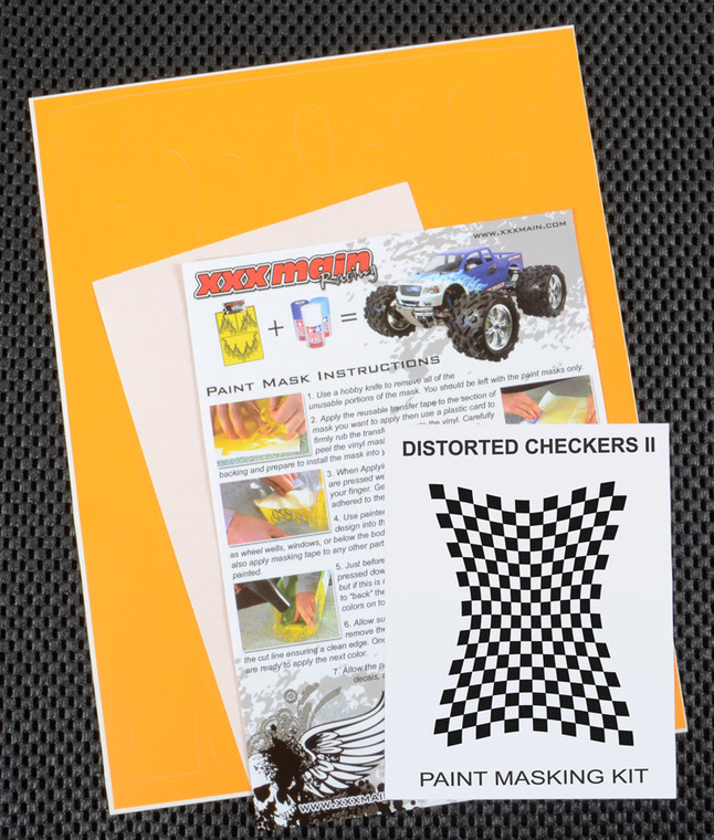 XXX Main Racing - Distorted Checkers II Paint Mask - M006L
