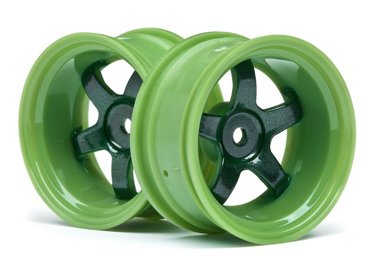 HPI Racing - Work Meister S1 Wheel Green (9mm Offset/2pcs) - 111100