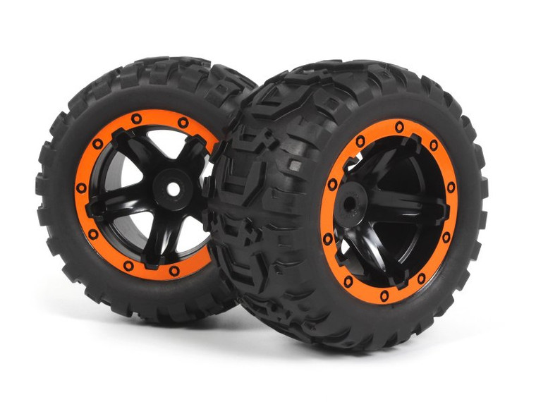 BlackZon - Slyder MT Wheels/Tires Assembled (Black/Orange) - 540195