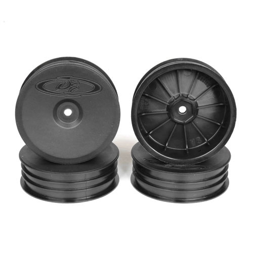 DE Racing - Slim Speedline Buggy Wheels, Front, Black - SB4SAB