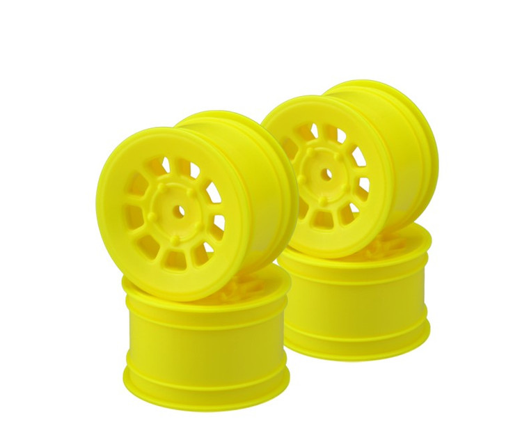 J Concepts - 9 Shot 2.2" Rear Wheel, Yellow Fits B6.4, B74.2, Yz2, Yz4, - 3398Y