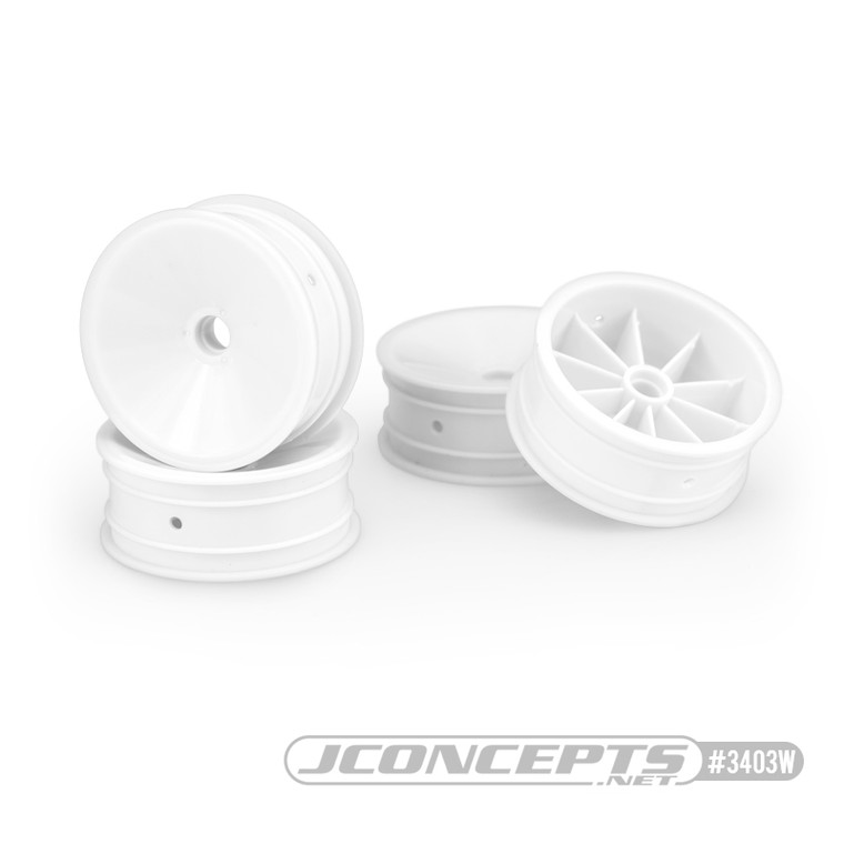 J Concepts - Mono 2.2" Front Wheel, White, 4pcs - 3403W