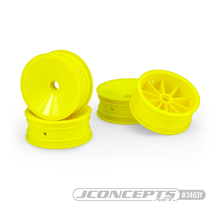 J Concepts - Mono 2.2" Front Wheel, Yellow, 4pcs - 3403Y