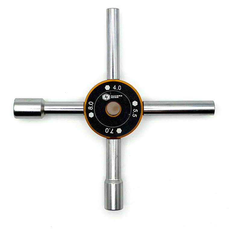 Racers Edge - Black 4-in-1 Multi Wrench 4mm/5.5mm/7mm/8mm - 7095BK