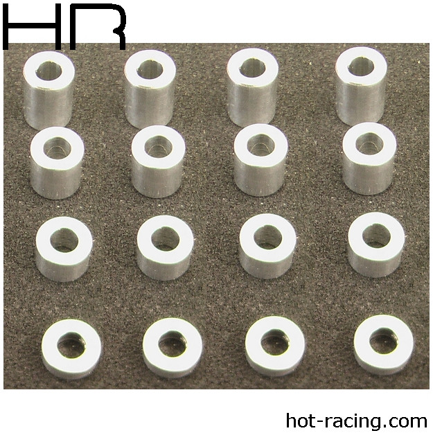 Hot Racing - M3 Medium Aluminum Standoff Spacer (16) - SPC3006