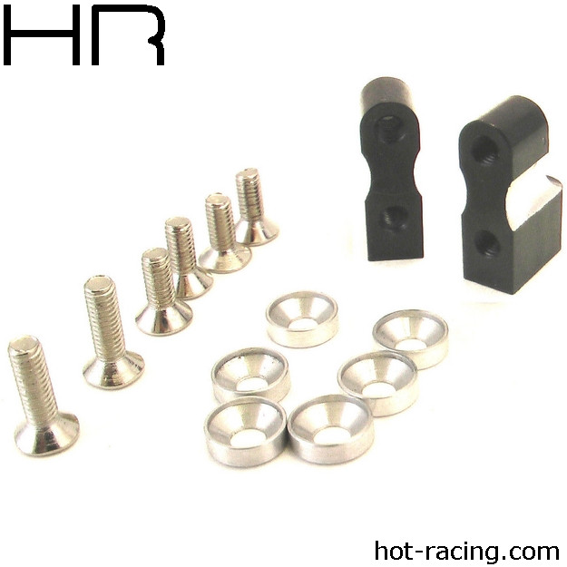 Hot Racing - Black Aluminum Servo Mount AX10 Wraith Ridgecrest - SCP2401