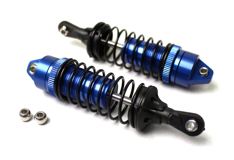 Racers Edge - Slash 2/4WD Aluminum Front Shock (pr) - Blue - 1849BL