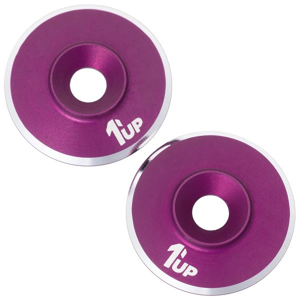 1UP Racing - 7075 LowPro Wing Washers, M3, Purple Shine, 2pcs - 820321