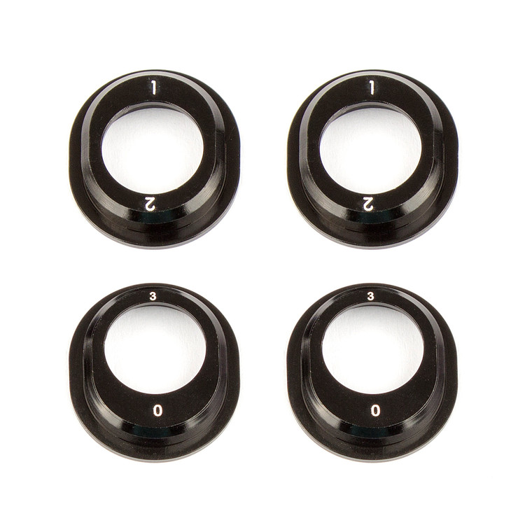 Team Associated - Aluminum Differential Height Inserts, for B6.1, Black - 91793