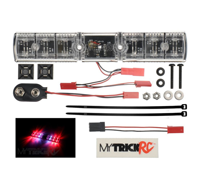 MyTrickRC - Fire Blaze Flasher - Realistic Flashing Light Bar - Red LEDs - FB2