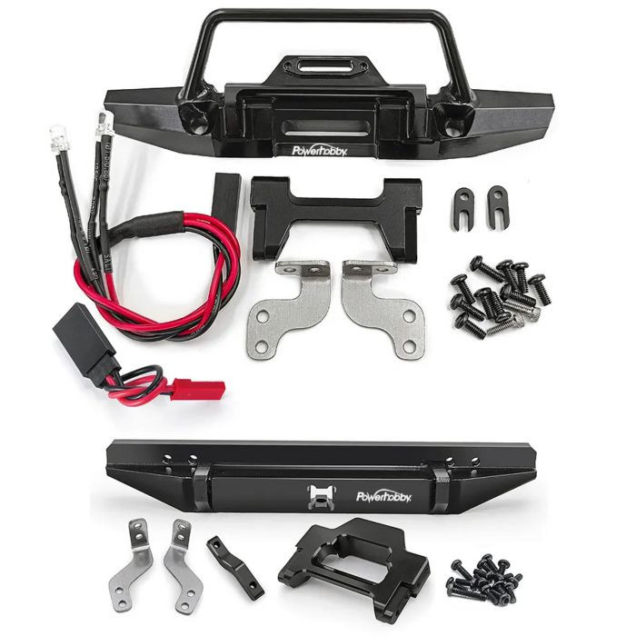 Power Hobby - Front and Rear Bumper with Lights, for Traxxas TRX-4M - 5358