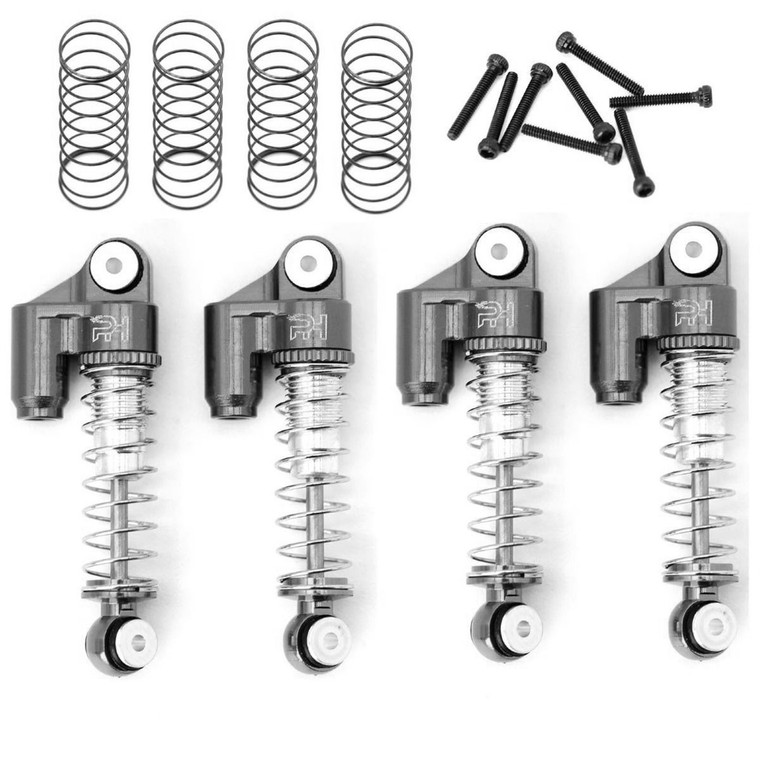 Power Hobby - Axial SCX24 C10 JLU Jeep Betty Aluminum Shocks Grey - PHSCX2401GREY