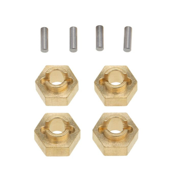 Power Hobby - Axial SCX24 Brass 7mm Wheel Hex Hubs Jeep C10 Betty - PHSCX2435