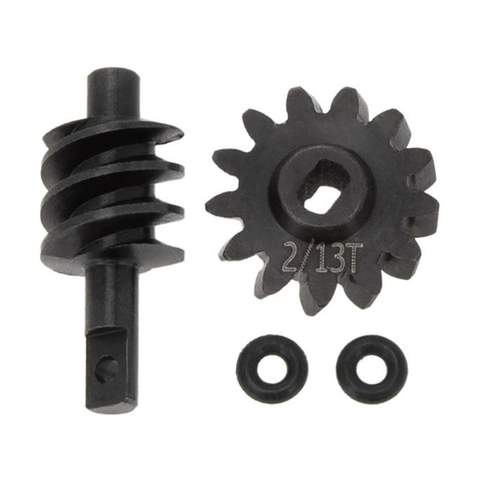 Power Hobby - Steel Overdrive Gears Diff Worm Set 2T/13T, Overdrive 23% - SCX24769
