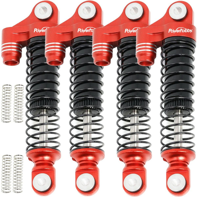 Power Hobby - Aluminum 51mm Long Travel Shocks, Red, for Traxxas - TRX597RED