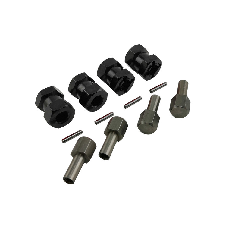 Racers Edge - Wheel Hex Extension Adaptors 15mm Black - 1950