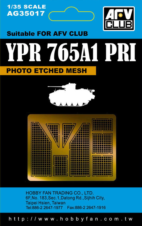 AFV Club - Photo Etched Mesh for YPR765A1 - AG35017