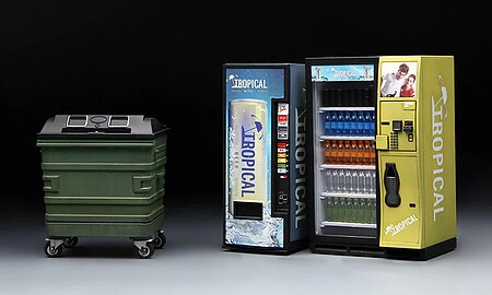 Meng Models - Soda Vending Machines + Dumpster 1:35 - SPS018