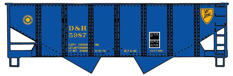 Accurail - HO 2 Bay USRA Twin Hopper D&H - 2589