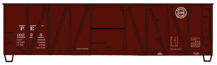 Accurail - HO 40' Wood Boxcar Pacific Electric - 4122