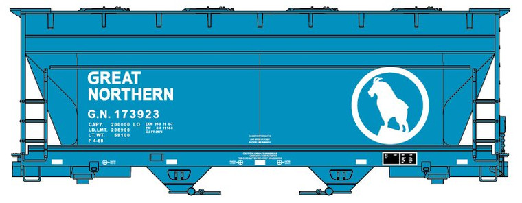 Accurail - HO 2-Bay ACF Covered Hopper GN - 81621