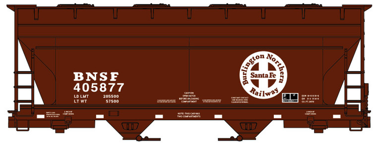 Accurail - HO 2 Bay ACF Covered Hopper BNSF - 2214