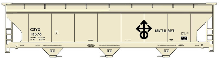Accurail - 3 Bay ACF Covered Hopper Central Soya - 2119