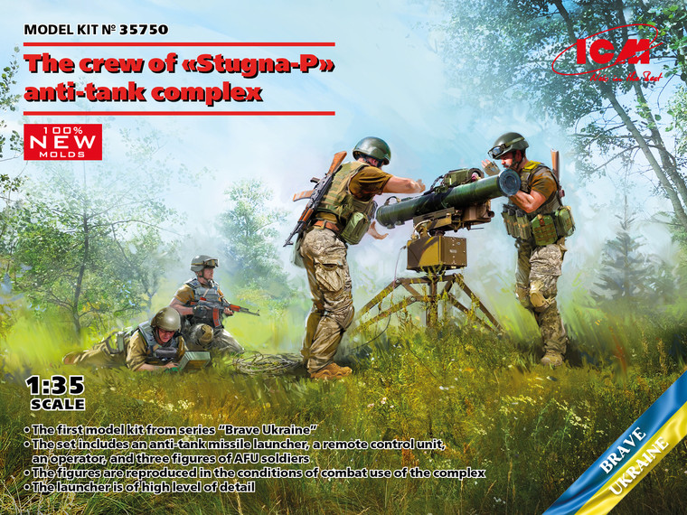 ICM Models - Ukraine AFU Soldiers w/missle sys 1:35 - 35750