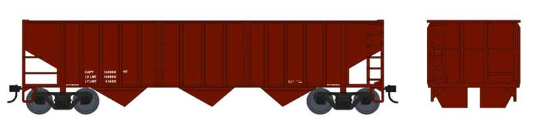 Bowser - Ho 70t 14 Panel Hopper Brown Dim Data - 43443