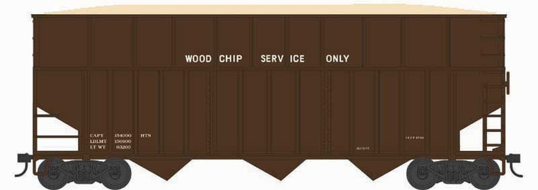 Bowser - Ho 70t RS Wood Chip Hopper Brown Data - 43435