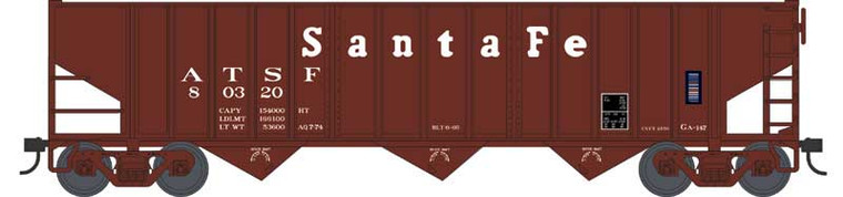 Bowser - Ho 70t 14 Panel Hopper ATSF 80344 - 43488