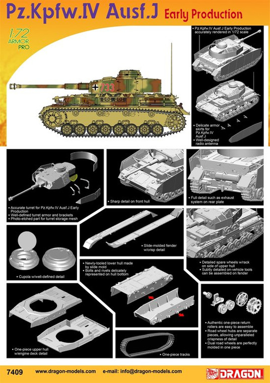 DML Military Kits - Pz.Kpfw.IV Ausf.3 Early Prod 1:72 - 7409