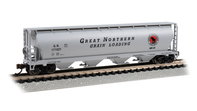 Bachmann - N 4-Bay Cyln Grain Hopper GN #171021 - 19164