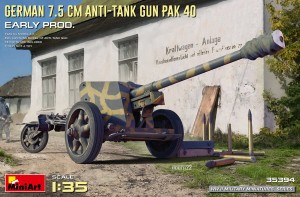 Mini Art Models - German 7.5cm Anti Tank Gun Pak 40 1:35 - 35394
