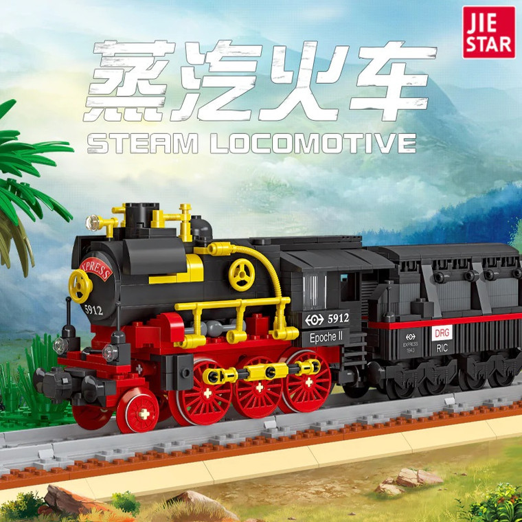 Jie Star - 2-6-0 Steam Loco Building Blocks 676p - 59008