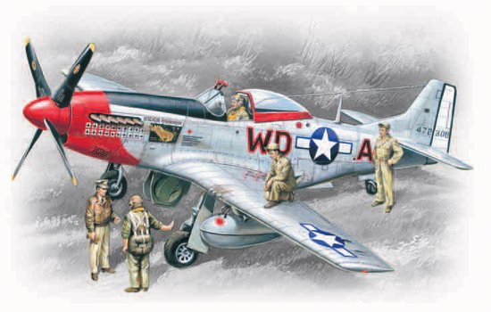 ICM Models - P-51D MUSTANG W/Crew 1:48 - 48153