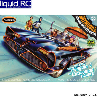 Polar Lights Hobby Kits - 1966 Batmobile w/Catwoman & Penguin 1:25 - 998