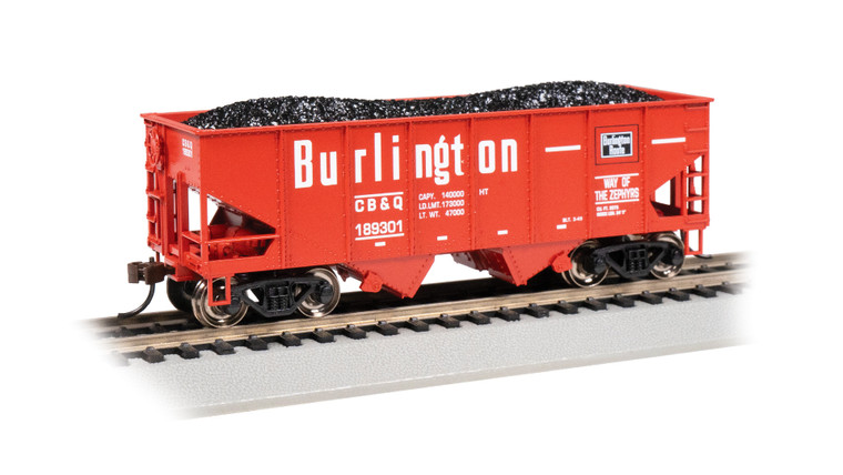 Bachmann - Ho 55t 2-Bay Ob Hop Burlington #189301 - 19518