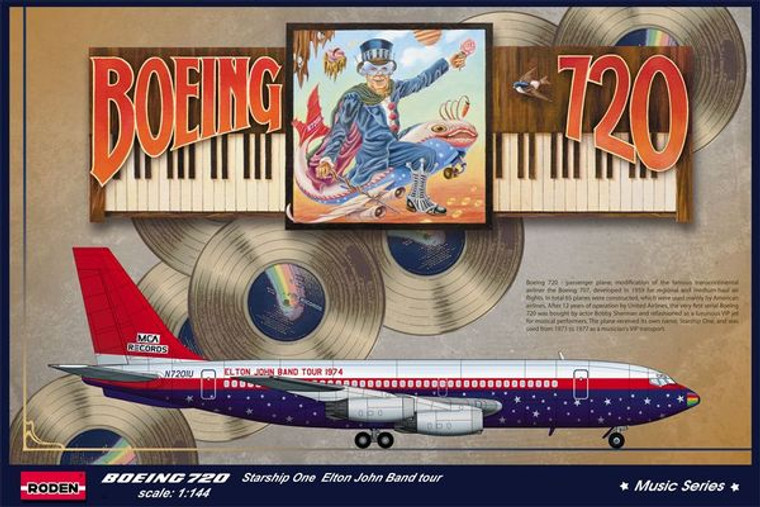 Roden Model Aircrafts - Boeing 720 Elton John 1975:144 - 315