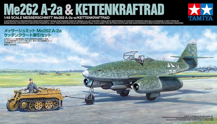 Tamiya Paint - Hobby Kits - Messerschmitt Me262 A-2a w/ketten. 1:48 - 25215