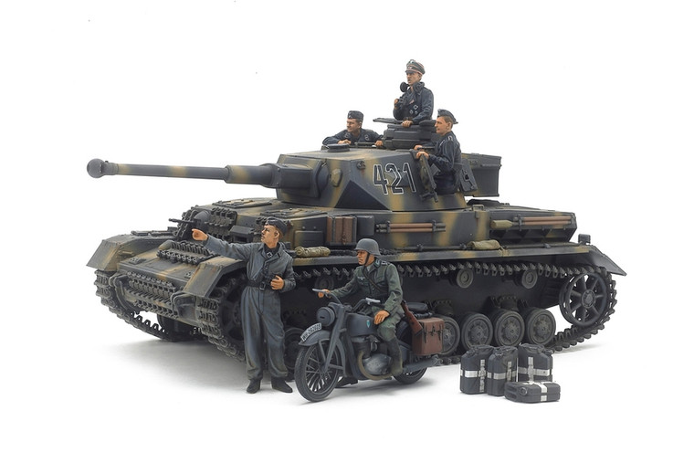 Tamiya Paint - Hobby Kits - Panzerkampfwagen IV Ausf.G w/Motorcycle - 25209