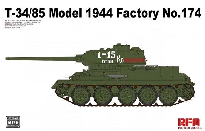 Ryefield Models - T-34/85 1944 #174 1:35 - 5079