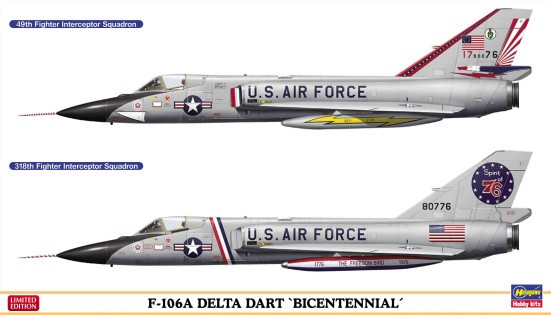 Hasegawa Models - F-106A Delta Dart Bicentennial 2pk 1:72 - 2402