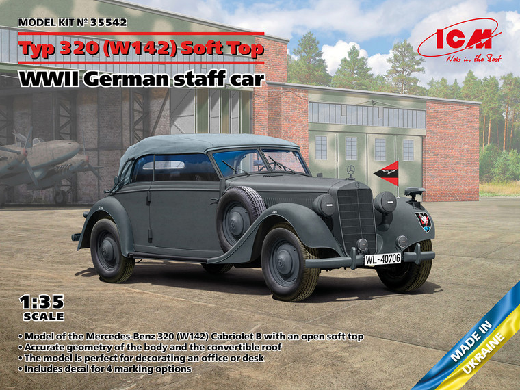 ICM Models - Type 320 W142 Soft Top Staff Car 1:35 - 35542