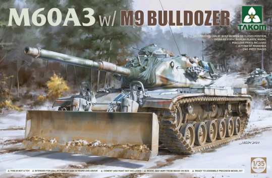 Takom Models - M60A3 Tank W/M9 Dozer 1:35 - 2137