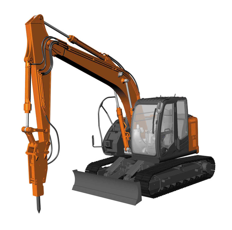 Hasegawa Models - Hitachi Excavator Zaxis Breaker 1:35 - 66109